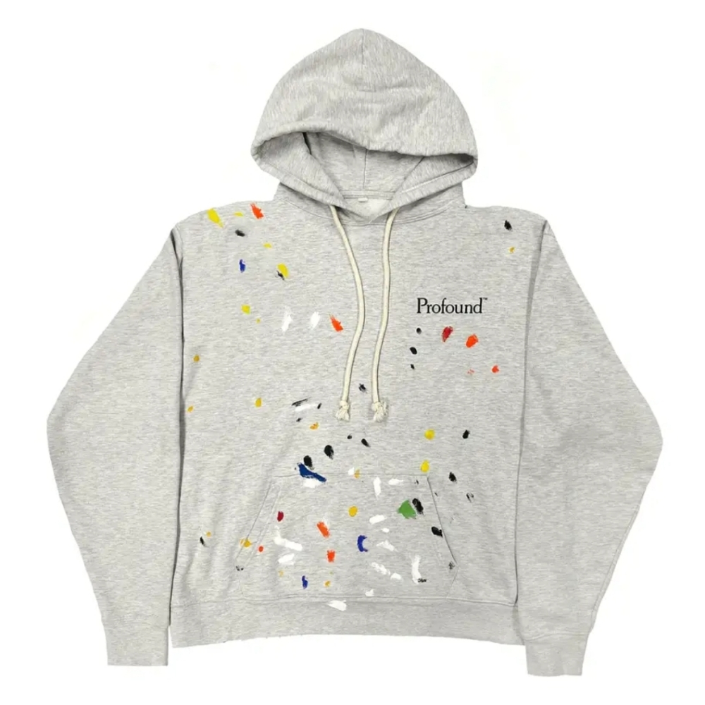 Profound Paint Splatter Pullover Hoodie